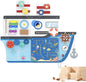 BlueWood Wooden Wall Busy Board Panels, Toddler Learning Activity Center, Montessori Philosophy Sensory, Educational Toys, Conducive to All-Round Development - Ship