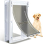 Dog Door Doggy Door Easy Install - Wood & PVC Doors & Walls，Dgooie Free Movement & Flexible Control - 2 Magnetic Flaps & Sliding Lock,Telescoping Frame,10 1/8" x 15 3/4" for Large Dogs Up to 100 lb