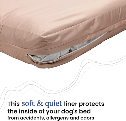 Dog Bed Cover – Waterproof Cover for Dog Bed – Heavy Duty, Machine Washable Zippered Liner – Durable, USA-Made Fabric for Pets – Ideal Pet Bedding Protector for Accidents and Messes - XL (Tan)