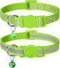 Taglory Kitten Collar Breakaway with Bell, 2 Pack Girl Boy Pet Kitten Collar Adjustable 6-8 Inch for 2-6 Months Cat, Green