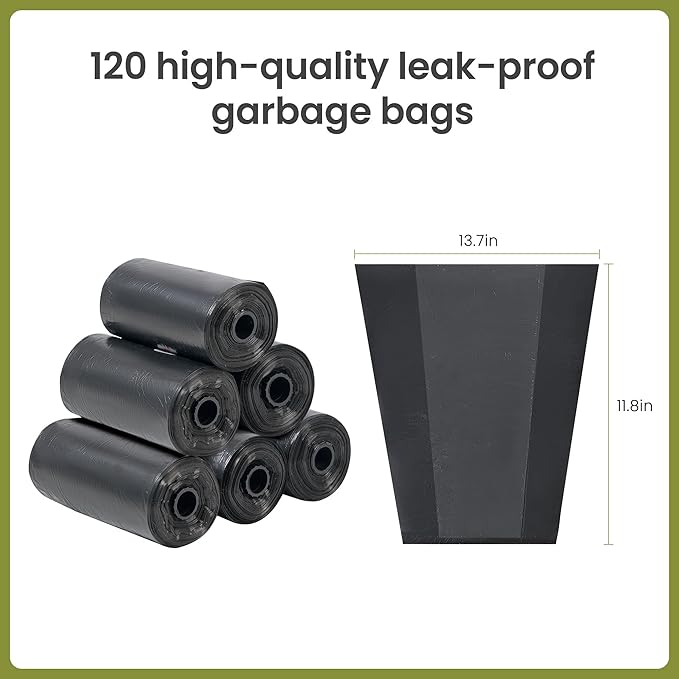Dog Pooper Scooper Portable with Bag Attachment, One Handed Foldable Design, Includes 120 Waste Bags and Dispenser, 28 Inch Handle for Grass Yard Gravel Cleanup (Green)