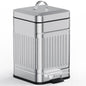 CEROELDA Small Trash Can with Lid-5L/1.3 Gal,Outdoor Dog Poop Garbage Can-Farmhouse Retro Metal Waste Bin w/Step Pedal for Bathroom Bedroom Office-Soft Close-Galvanized Steel…