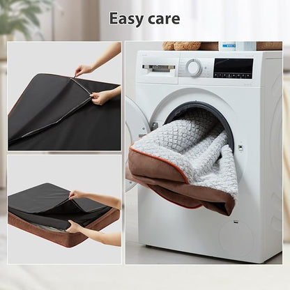 Orthopedic Dog Bed for Medium Dogs, Egg Crate Foam Bed for Medium Dogs, Equipped with Removable Waterproof Pillow Cover and Anti-Slip Bottom, Pet Bed