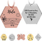 PawFurEver Custom Engraved Pet ID Tag – Personalized Dog Name Tag for Dogs and Cats, Stainless Steel Collar Accessory with Cute Designs for pet Name Tags (Hexagon, Rose)