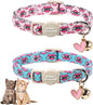Unique Style Paws Pink Kitten Collars,Cute Valentine Cats Collar with Bell,Kitten Collar Breakaway Buckle with Heart Pattern,Adjustable Valentine Cat Collars,Ideal Gift for Boy Girl Cats