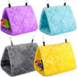 4 Pcs Winter Warm Bird Nest for Cage Plush Birds Hanging Snuggle Cave 6.7" and 9.5" House Shed Hut Parakeet Sleeping Bed Hammock Fluffy Birds Hideaway Tent for Small Parrot(Cute,Diamond)