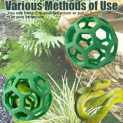 Snake Enrichment Toys Ball,Jungle Gym Ball and Enrichment Rings for Small Ball Python Corn Snakes,Reptiles Climbing Toy,Snake Exploring&Climbing Accessories