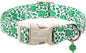 St Patricks Day Dog Collar for Giant Large Dogs - Leopard Lucky Clover Dog Collars, Lightweight Adjustable Irish Green Festival Shamrock Dogs Collars with Quick Release Buckle XL