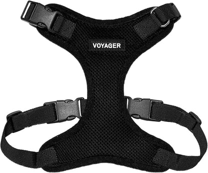 Voyager Step-in Pet Harness - All Weather Mesh, Adjustable Step in Harness for Cats and Dogs by Best Pet Supplies - Black, XS