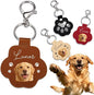 Eunigem Personalized Pet Memorial Gifts for Dogs Cats-Custom Dog Hair Keychain Paw Keychains for Dog Fur-Shaped Leather Keychain,Remembrance Accessory Pet Hair Keepsake for Bag or Key (Color-10)