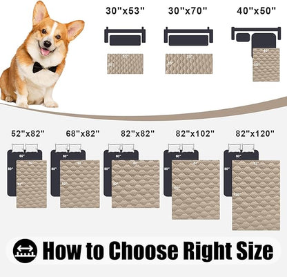 Smiry Waterproof Dog Bed Cover Blanket, Soft Reversible Pet Blanket, Washable Leakproof Cats Dogs Couch Cover for Sofa, Couch, Furniture (30x53 Inch, Taupe/Beige)