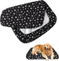 Waterproof Dog Bed Covers Replacement Washable Pet Hair Easy to Remove, Noiseless Quilted Puppy Pet Bed Cover Lovely Black Star Print 35x44 Inches, for Dog/Cat, Cover Only