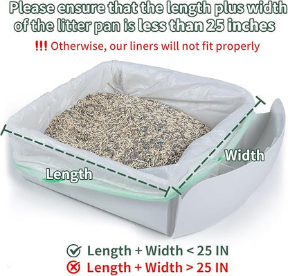 ANWA 40 Count Cat Litter Box Liners for Automatic Cat Litter Box and Litter Box Robot 4/5, Heavy-Duty, Extra Thick
