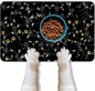 Cat Food Mat for Pet Dog Food Mat, Black Cat Absorbent Quick Dry Dog Bowl Mats for Food and Water, Non-Slip Cat Pet Feeding Mats for Floor Placemats 12"x20"