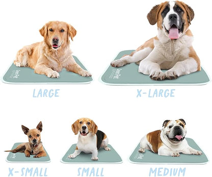 The Green Pet Shop Cool Pet Pad - Extra Small, Sage Grey - Self-Cooling, Pressure Activated Mat for Dogs & Cats from 0-8 lbs - Non-Toxic Gel, No Water Needed