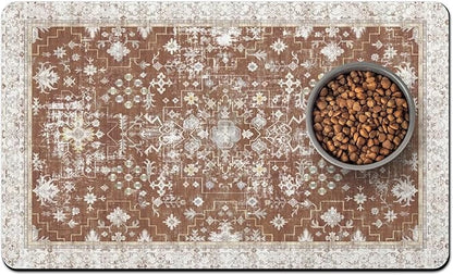 Pet Food Mats for Floor, Absorbent Dog Mat for Food and Water Dispenser Mat, Dog Food Mat Quick Dry Cat Food Mat Pet Supplies