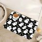 Halloween Pet Feeding Mat,Ghosts Absorbent Quick-Dry Cat Dog Food and Water Bowl Mats,Non-Slip Rubber Backing Mat,Cat Dog Accessories Supplies 16"x24"