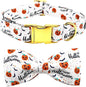 Halloween Dog Collar, Pet Collar Bow Pumpkin Pet Collar Girl Boy Holiday Collars Gift Bow Cute Soft Puppy Collars for Large Dogs