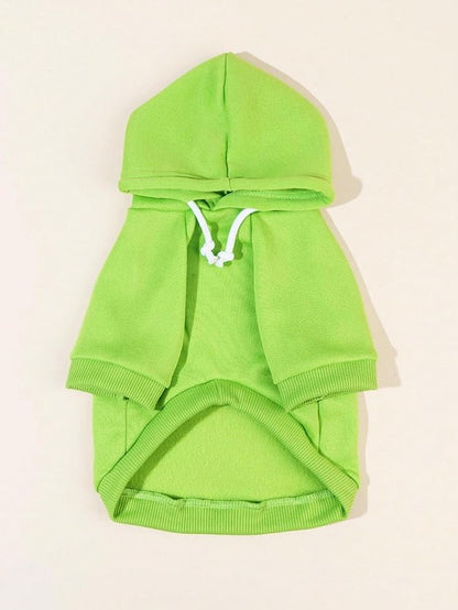 QWINEE Basic Dog Hoodie Sweatshirt Puppy Sweater Warm Cat Costumes Pet Clothes for Chihuahua Puppy Kitten Small Medium Dogs Green Small