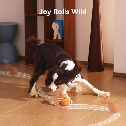Cheerble Smart Interactive Dog Toy, Wicked Ball Rolly, Automatic Moving, Bouncing, Rotating, E-TPU Material, with Rope & Barks Sound Active Rolling Interactive Dog Ball for Medium and Large Dogs
