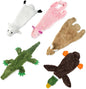 Best Pet Supplies Squeaky Dog Toys with Soft Durable Fabric for Small, Medium and Large Pets Interactive Toy for Indoor Play, Supports Active Biting and Play - Large (Hare, Sheep, Cow, Pig, Penguin)