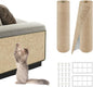 Cat Scratch Mat for Couch, Wall & Cat Tree – 78.7" Trimmable Self-Adhesive Cat Scratcher, Furniture Protector for Cats, Felt Alternative to Sisal, DIY Replacement for Cat Tower, 2 Pack (Khaki)