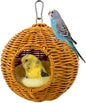 Chewproof Steel Frame Bird Nest for Cage for Gentle Sway with Cushion, Washable Small Bird Bed Hammock Hideout Lay Eggs Parakeet Nest Sleep, Parakeet Warm Bed House for Lovebird, Budgie, Finch