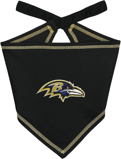 Pets First NFL Baltimore Ravens TIE Bandana, Size Small/Medium. Dog Bandana Scarf Bib for Pet Cat Dog. The Ultimate Game-Day, Party Bandana