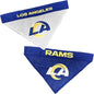 NFL DOG BANDANA - LOS ANGELES RAMS REVERSIBLE PET BANDANA. 2 Sided Sports Bandana with a PREMIUM Embroidery TEAM LOGO, Large/X-Large. - 2 Sizes & 32 NFL Teams available