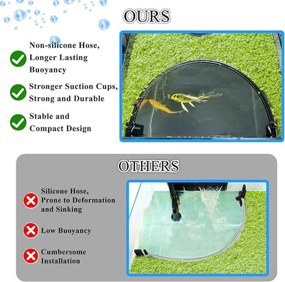 Floating Plant Corral for Aquarium, Fish Tank Accessories to Protects Duckweed from Filters, Automatically Adjusts Height According to Water Level, Suitable for All Duckweed and all aquariums(Style 2)