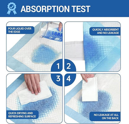 Bed Pads Disposable 40"X60" Chucks Pads Oversized Underpads with 200 Gram, Super Absorbent Pee Pads Disposable Mattress Pads Incontinence Pads for Adults, Elderly, Pets [100x150CM, 30pcs]