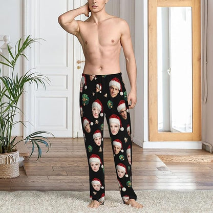 Custom Pajama Pants with Face customized PJ Pants Christmas Valentine gifts for Men Women