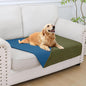 hyha Waterproof Dog Blanket, Soft Pet Bed Blankets, Waterproof Sofa Couch Cover for Dogs Washable, Reversible Pet Couch Covers for Sofa Furniture (30x53 Inch, Green/Navy Blue)