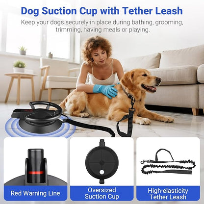 Dog Bathing Suction Cup with Tether, High Elasticity Nylon Dog Bathing Tether Leash with Powerful Suction Cup for Pet Puppy Cat Shower,Trimming, Grooming