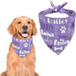 Personalized Dog Bandanas Custom Neckwear Name Button Anti-loosening Dog Scarf Triangle Bibs Kerchief Pet Costume Accessories for Medium Large Dogs Cats Pets Birthday-Purple