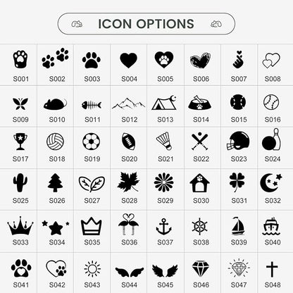 YEHANTI Personalized Dog Tags Engraved for Pets - Stainless Steel Custom Dog Cat Tag with Various Cute and Beautiful Icons, Double Sided Engraved Pet ID Tags Dog Name Tag, Hexagon