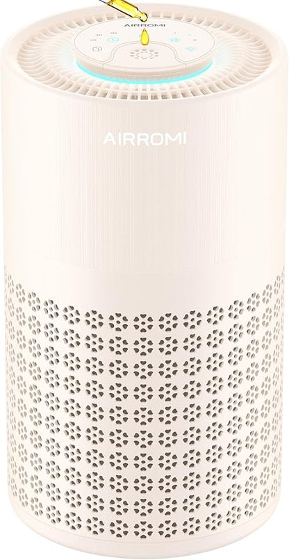 AIRROMI Air Purifier for Bedroom with A2001 Creamy Beige