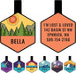 GoTags Silent Dog Tag, Personalized Engraved Hexagon Silicone Dog and Cat Name Pet ID Tags, Soundless No More Jingling Dog Tags (Forest Gold)