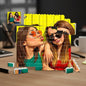 NAZENTI Personalised Best Friend Photo Building Block for Girlfriend, Sister, Custom Besties Photos Caricature Funny Puzzle Gift for Valentine Anniversary Birthday, Memory Puzzle Decor Gifts for BFF