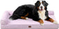 EHEYCIGA XXL Dog Bed Memory Foam, Orthopedic Giant Dog Bed Jumbo with Washable Removable Cover, Waterproof Pet Sofa Couch with Nonskid Bottom, 48x35x7.5, Lilac