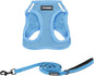 Best Pet Supplies Voyager Step-in Air All Weather Mesh Harness and Reflective Dog 5 ft Leash Combo with Neoprene Handle, for Small, Medium and Large Breed Puppies - Set (Baby Blue), S