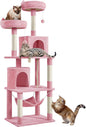 Yaheetech Cat Tree, 70.5in Cat Tower for Indoor Cats, Multi Level Cat Condo Activity Center Play House with Hammock, 2 Plush Perches, Dangling Ball, Pink