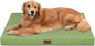 Outdoor Orthopedic Dog Bed for Extra Large Dogs, XL Waterproof Flat Pet Bed 44x32 Inch, Egg Crate Foam with Removable Washable Oxford Cooling Cover, Light Green