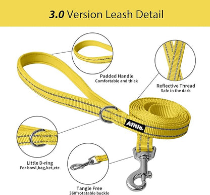 AIITLE Small Harness for Puppy with A Leash - Dog Vest Harness with Super Breathable Mesh, Reflective No-Pull Pet Harness for Outdoor Walking, Running for Small Dogs, Cats Yellow XXS