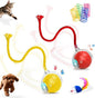 2-Pack Interactive Cat Toys Ball for indoor Cats＆Dog,Automatic Cat Toy with Smart Obstacle Avoidance & Bird Chirps ,Includes 4 Cat Spiral Spring,Cat Enrichment Toys for Indoor Cats(Red＆Yellow)