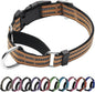 Martingale Dog Collar, Adjustable Nylon Reflective Collar with Quick Release Buckle (Turmeric Brown, Medium)