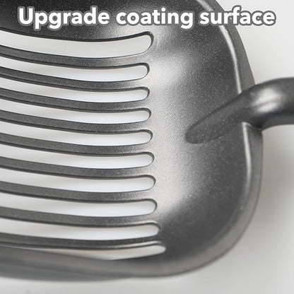 Cat Litter Scoop, Kitty Metal Scooper, Aluminum Alloy Sifter, Kitten Pooper Lifter, Deep Shovel, Long Handle, Poop Sifting, Durable, Heavy Duty, for Litter Box
