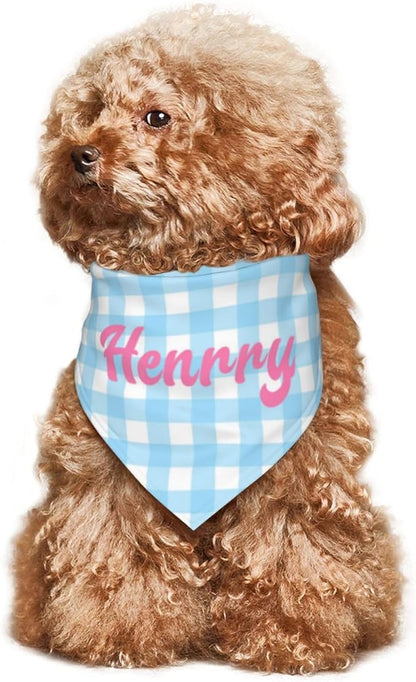 Custom Pet Scarf Personalized Dog Bandana with Name Personalized Add Your Text Bibs Triangle Head Scarfs Gift for Small Medium Large Dogs Cats Baby Puppy Pets Accessories