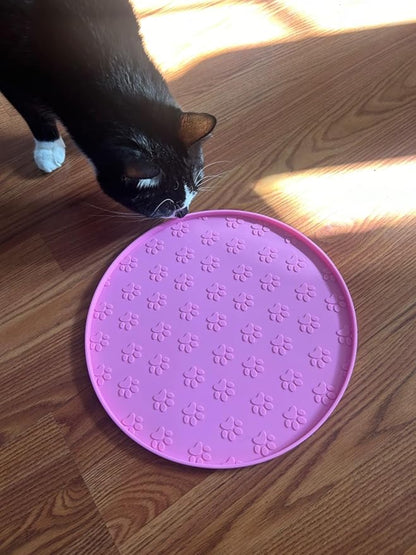 Dog Food Mat - Waterproof Dog Bowl Mat for Food and Water, Pet Food Placements with Edges, Nonslip Cat Feeding Mat for Protecting Floors (1Pack Pink)