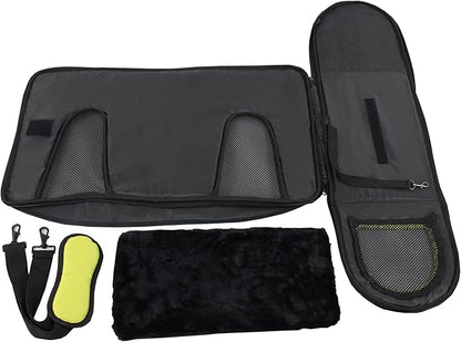 EliteField Deluxe Soft Pet Carrier (3 Year Warranty, Airline Approved), Multiple Sizes and Colors Available (20" L x 11" W x 11" H, Black+Lemon Green)